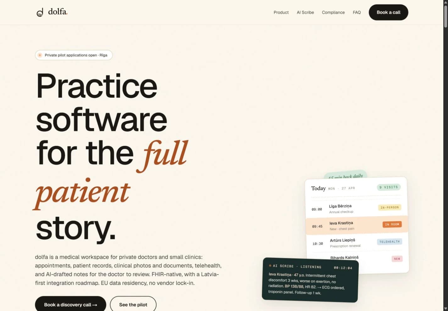 Dolfa website preview